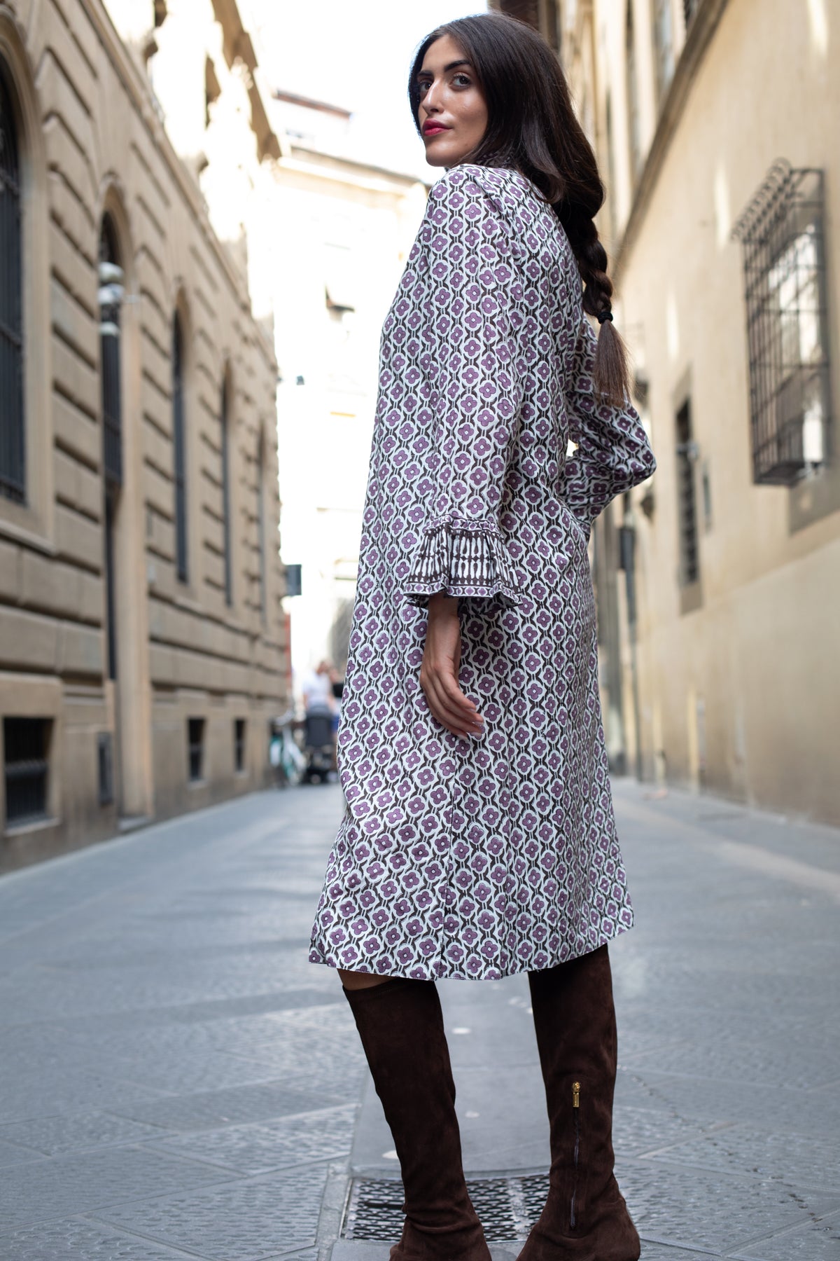 Montalcino Midi | Plum/Espresso Fiore