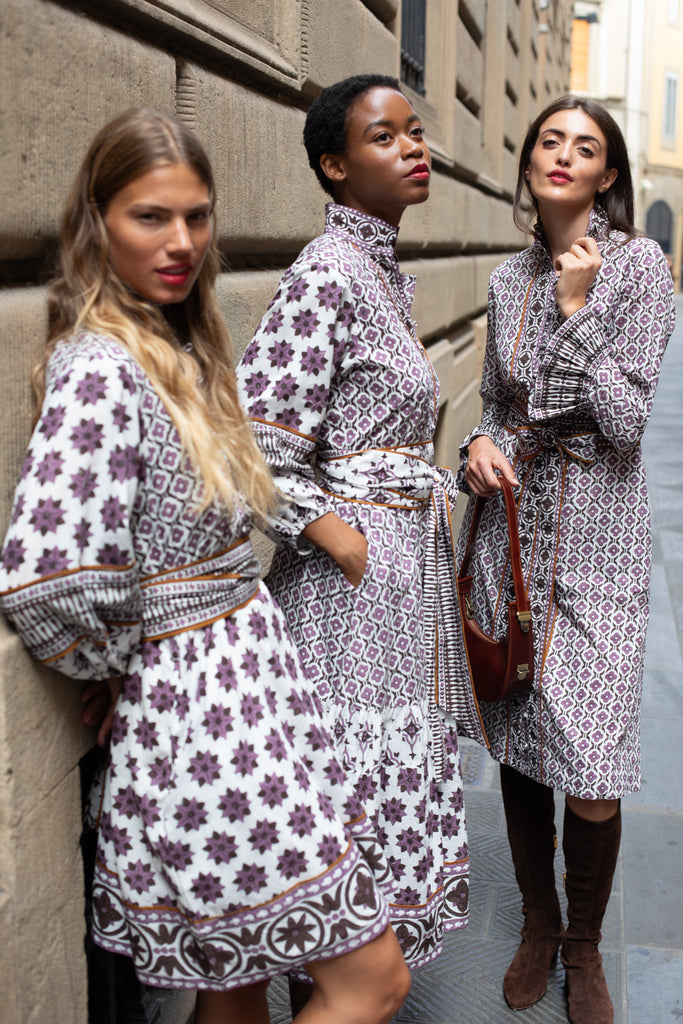 Montalcino Midi | Plum/Espresso Fiore