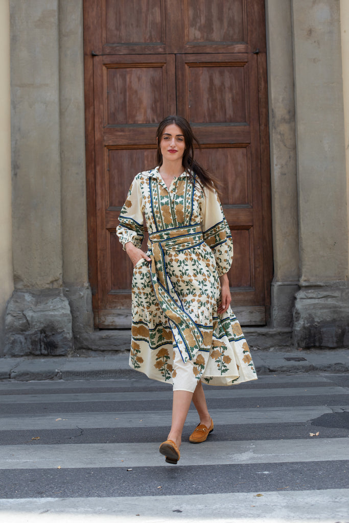 SUE SARTOR Flounce | Honey/Olive Mum