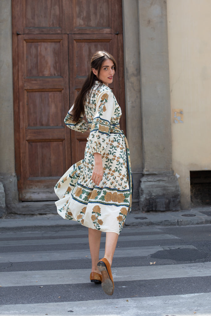 SUE SARTOR Flounce | Honey/Olive Mum