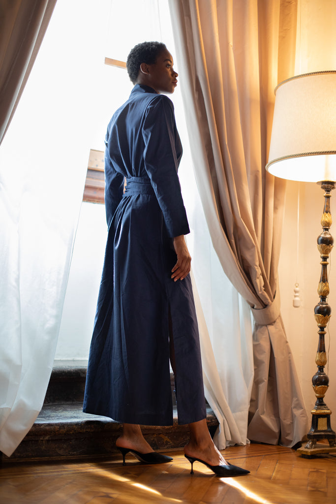 Marrakech Kaftan | Navy Cotton