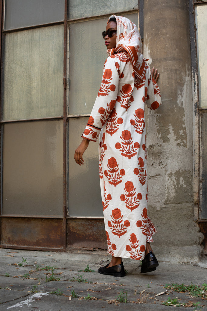 Marrakech Kaftan | Terracotta SUE SARTOR Marigold