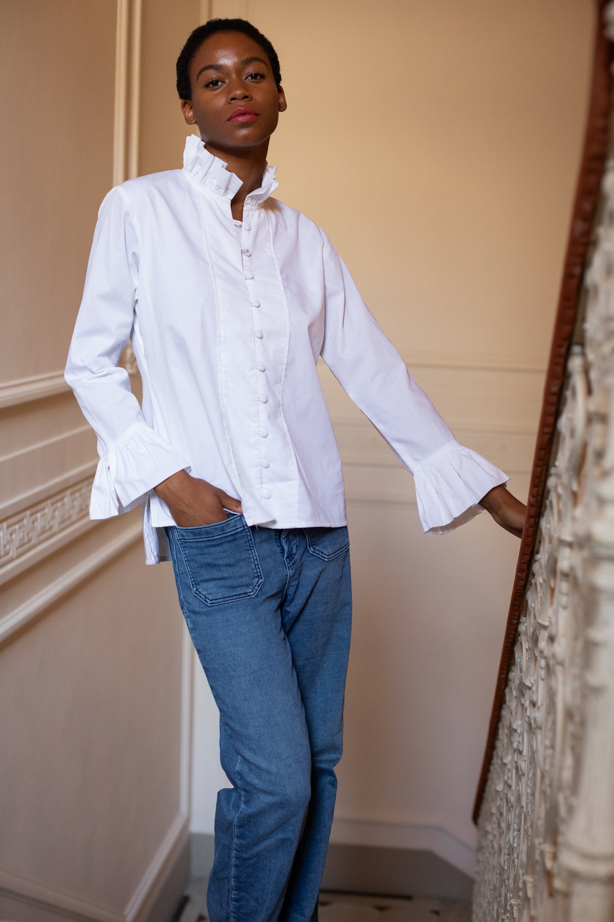 Montalcino Tunic | White Poplin – SUE SARTOR
