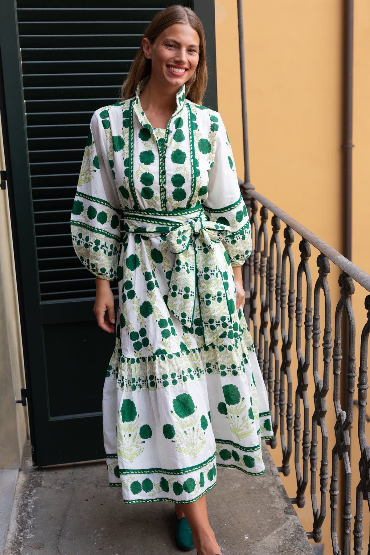 SUE SARTOR Flounce | Emerald Green SUE SARTOR Marigold