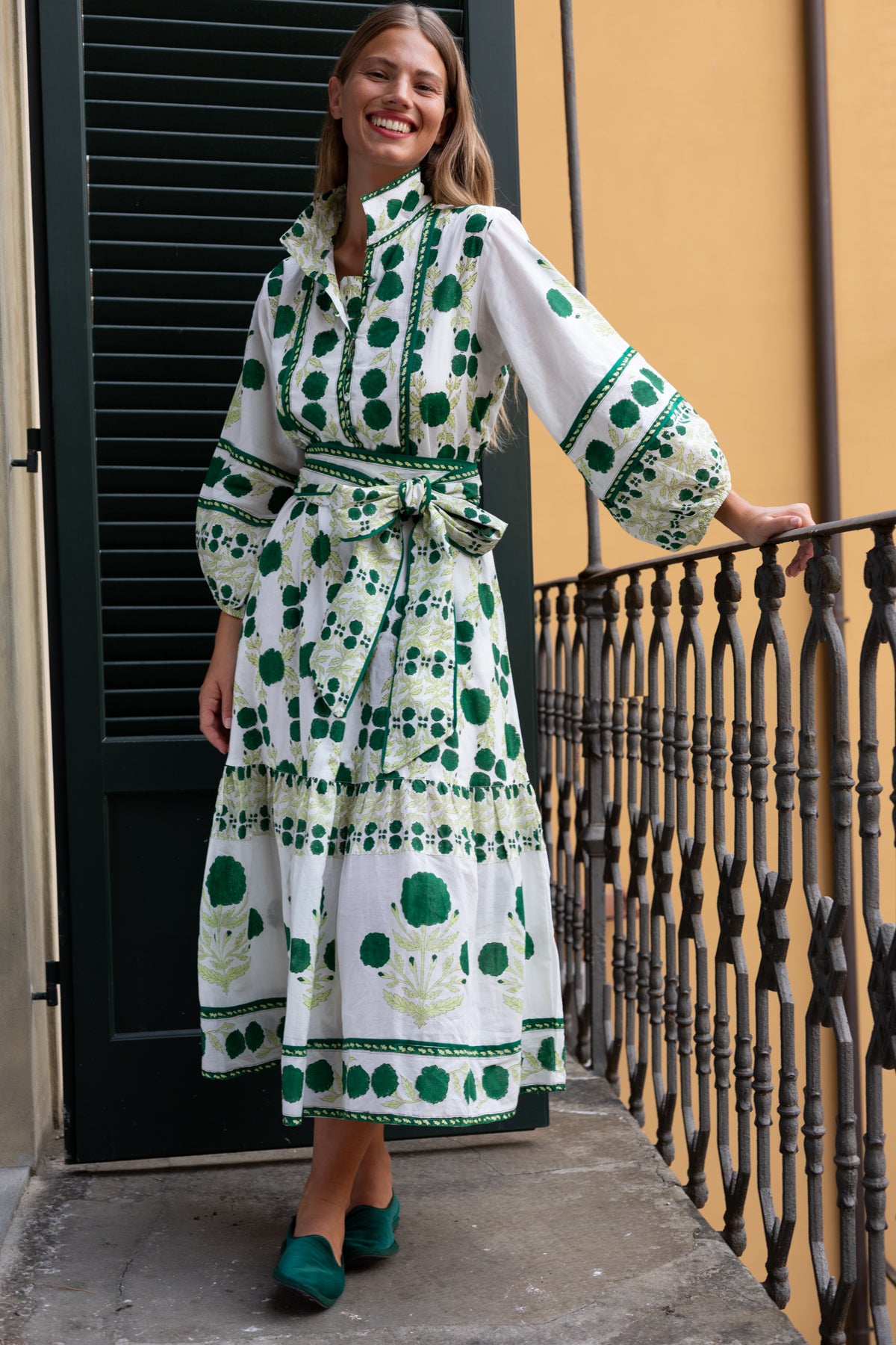 SUE SARTOR Flounce | Emerald Green SUE SARTOR Marigold
