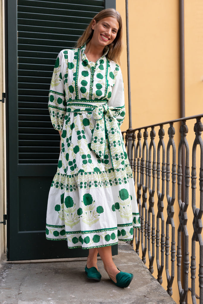 SUE SARTOR Flounce | Emerald Green SUE SARTOR Marigold