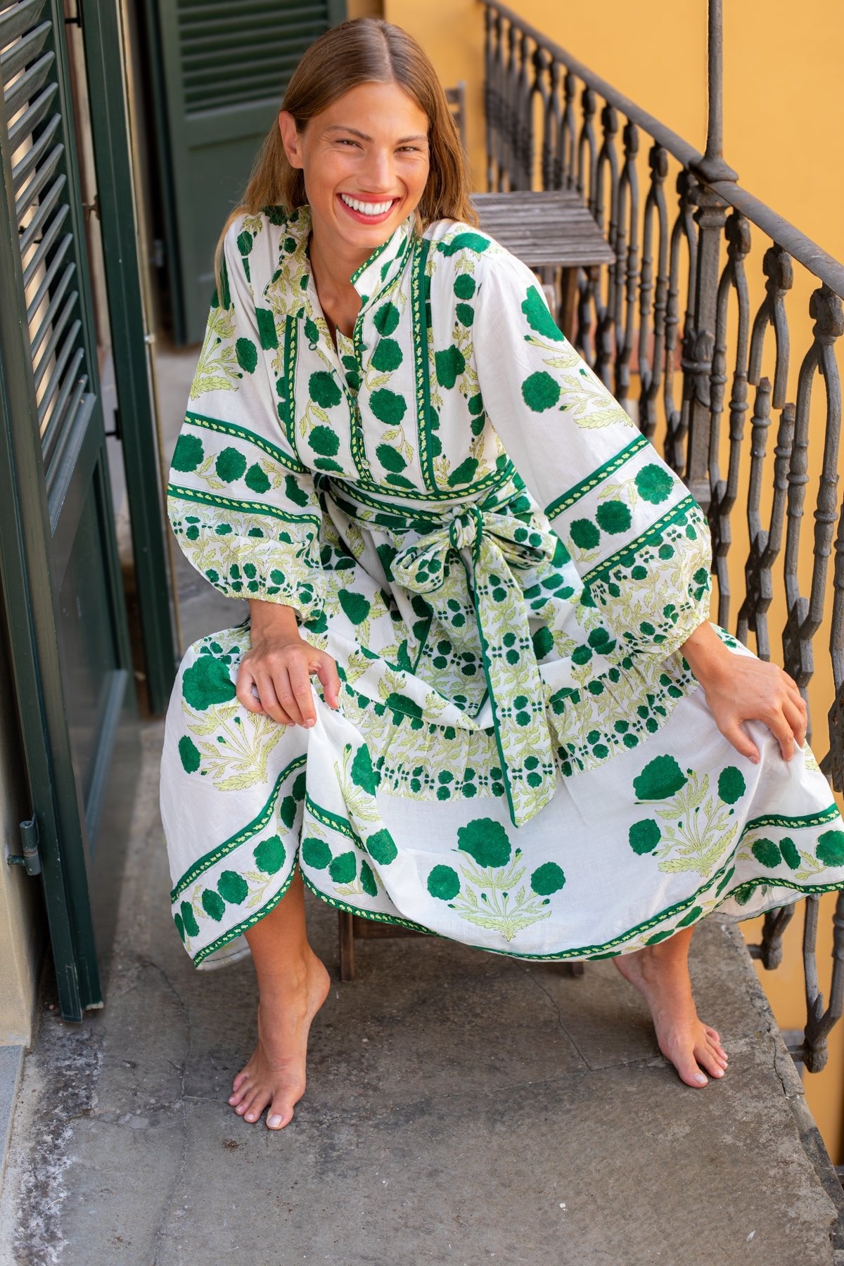 SUE SARTOR Flounce | Emerald Green SUE SARTOR Marigold