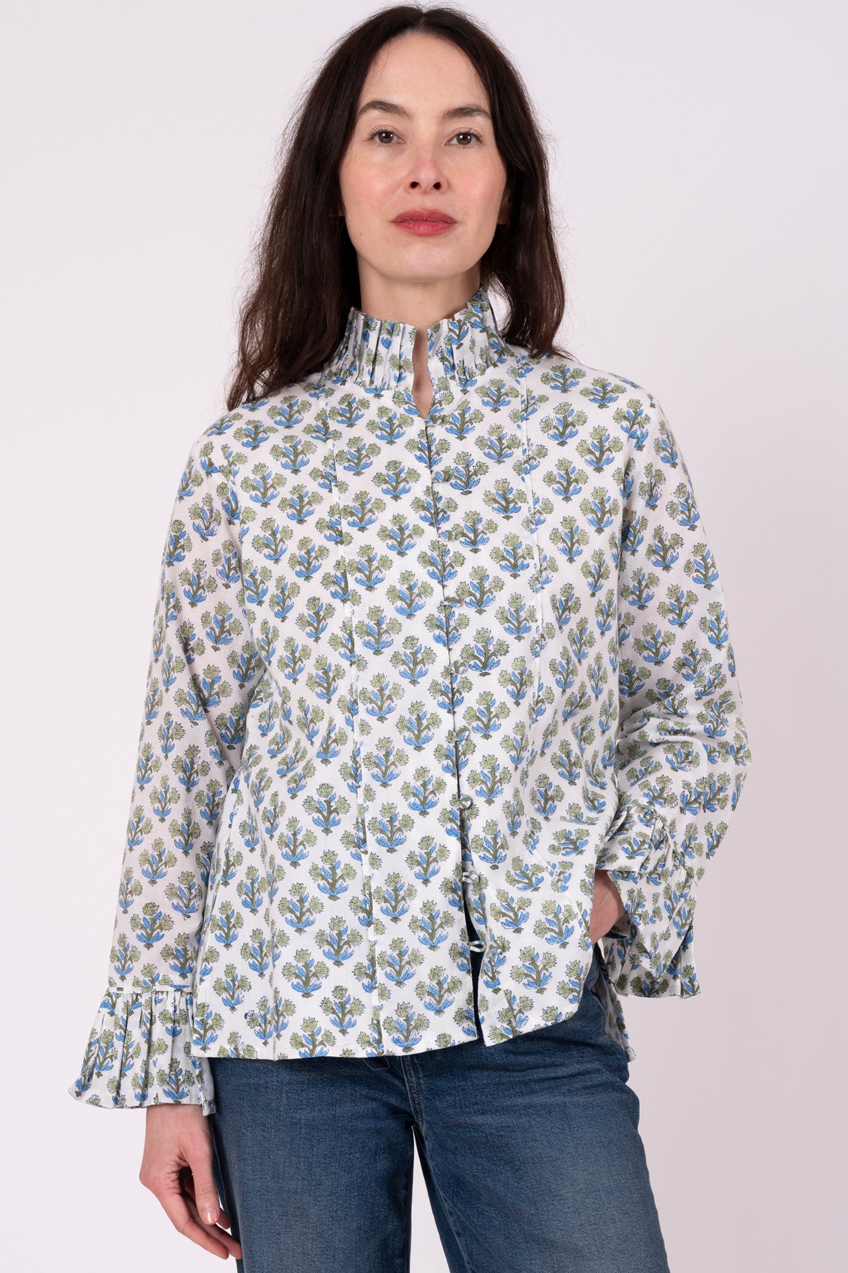 Montalcino Tunic | Bleu/Thyme Vintage Poppy