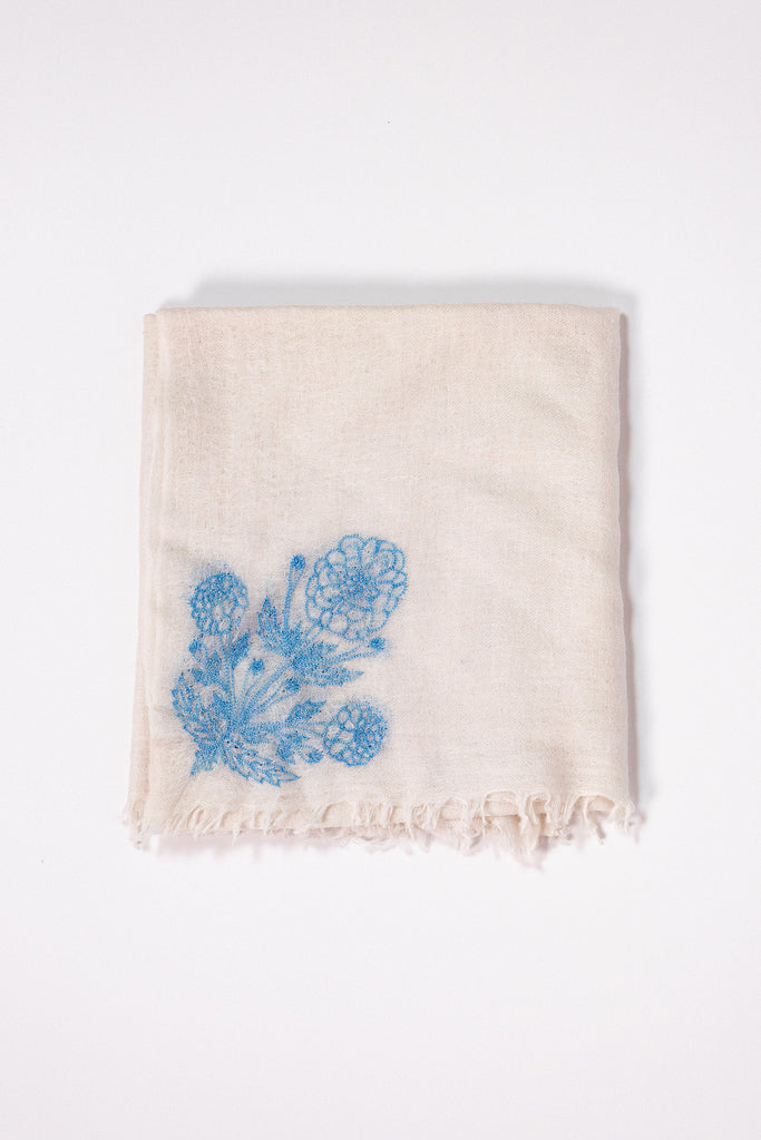 Cashmere Shawl | Marigold Embroidery