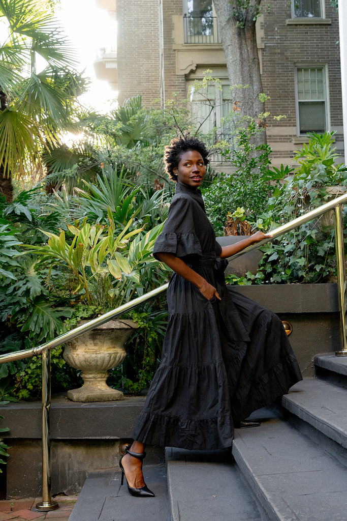 Hamilton Kaftan | Black Cotton Travel