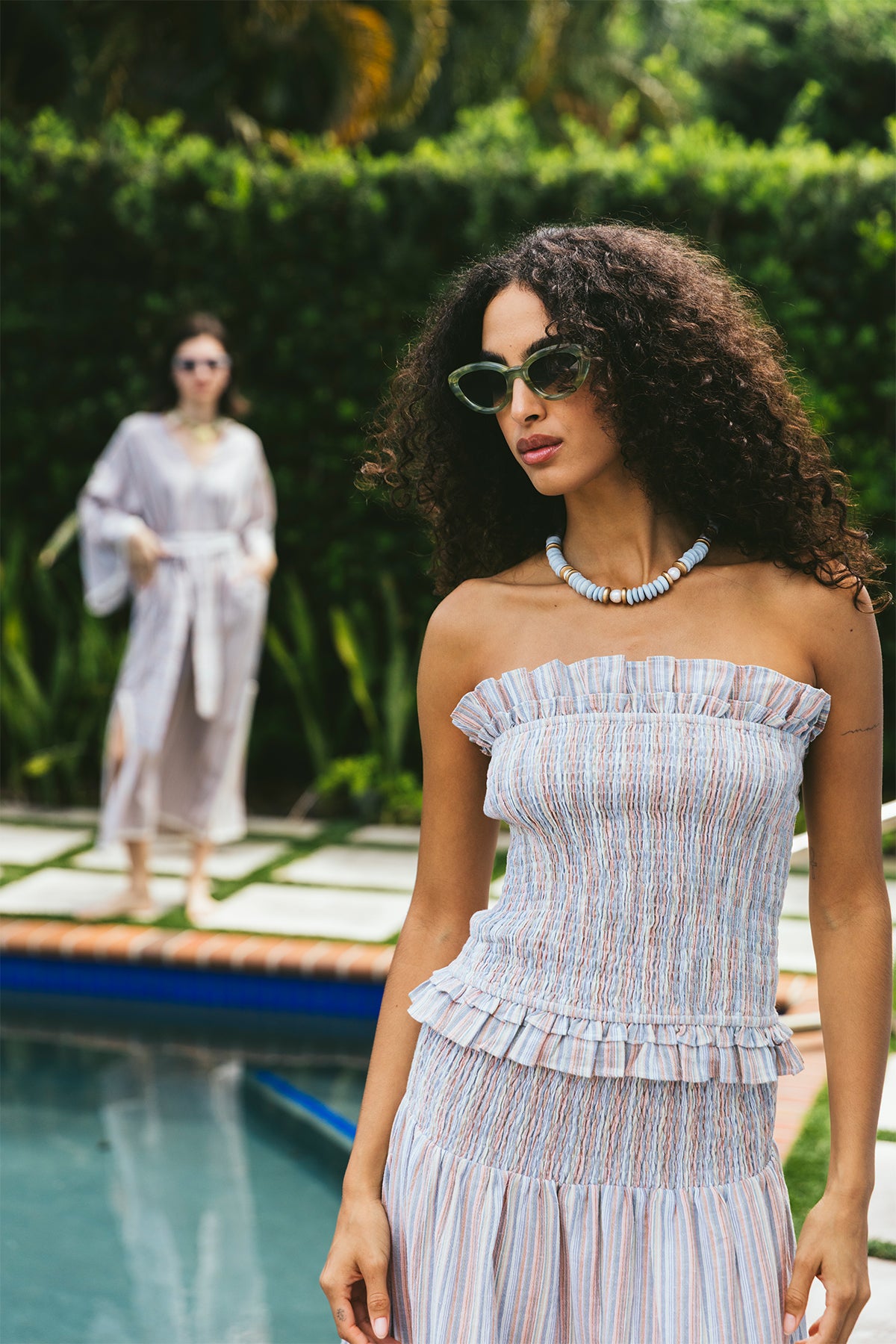 Strapless Bandeau Top | Côte d’Azur Sun-Washed Stripe