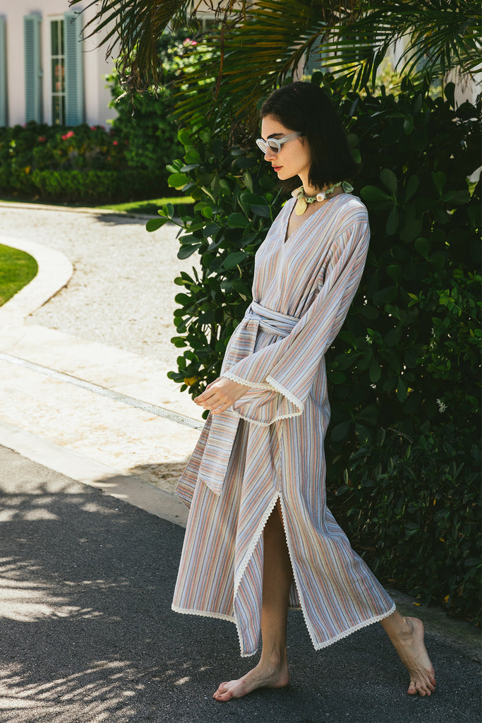 V-Neck Beach Kaftan Long – Kaftan – by SUE SARTOR