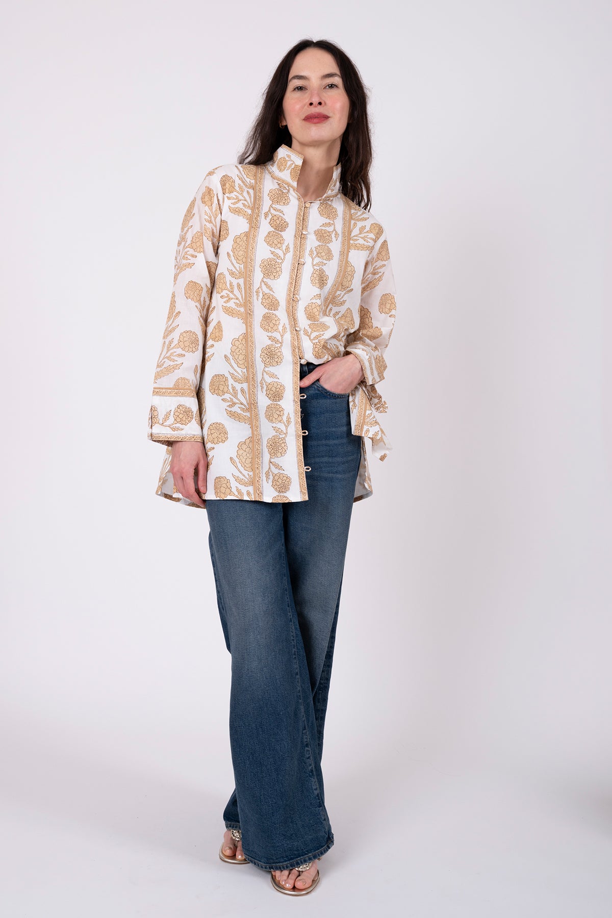 Marrakech Tunic | Chino SUE SARTOR Marigold