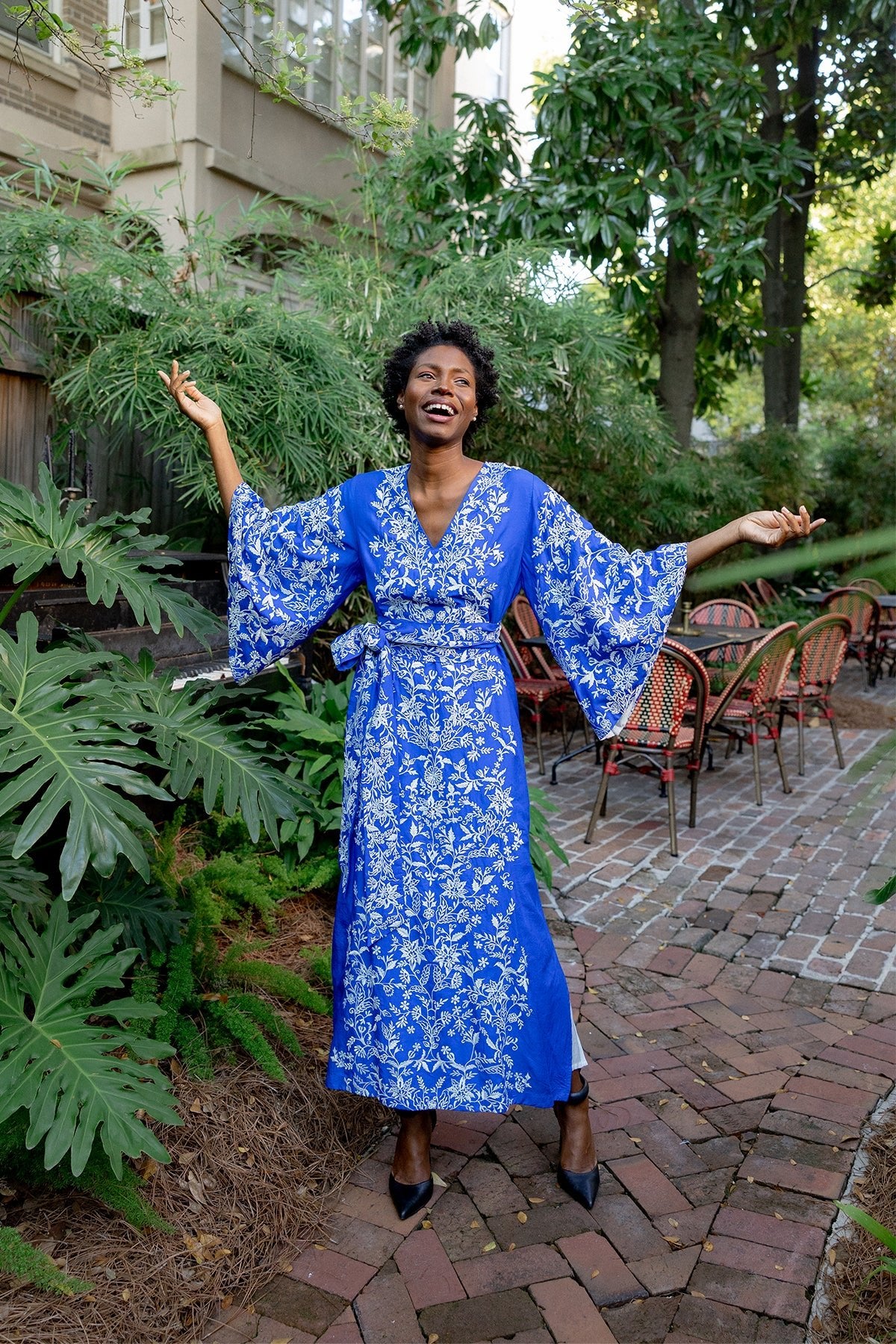 SS Kaftan | Cobalt Blue/Sky Blue Silk SS Kaftan | Cobalt Blue/Sky Blue Silk