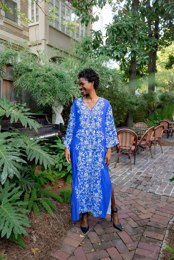 SS Kaftan | Cobalt Blue/Sky Blue Silk