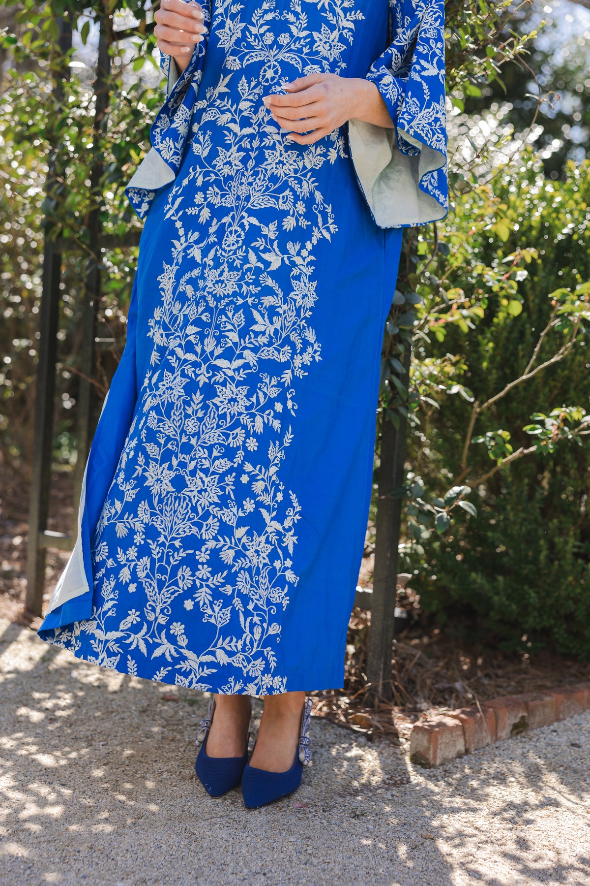 SS Kaftan | Cobalt Blue/Sky Blue Silk