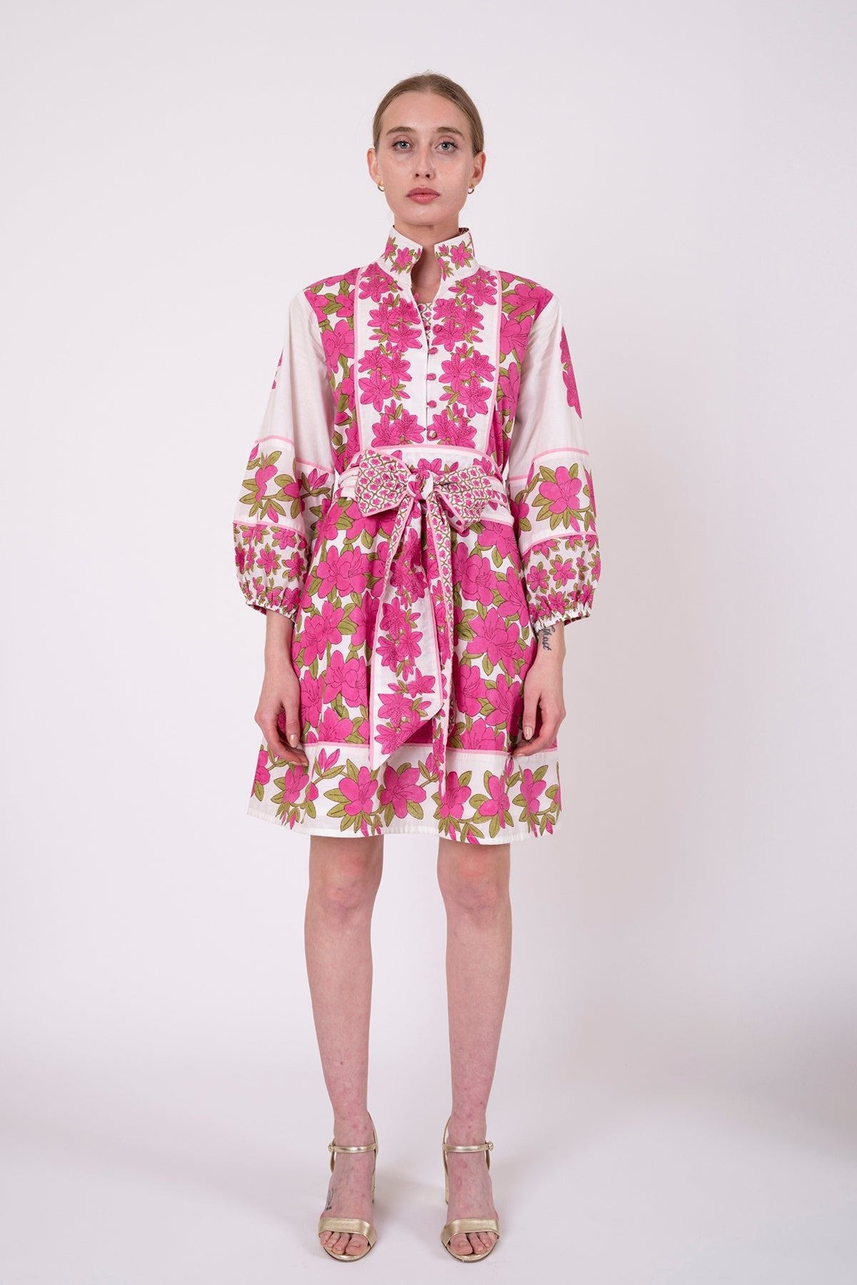 SUE SARTOR Flounce Shorty | Fuchsia Azalea