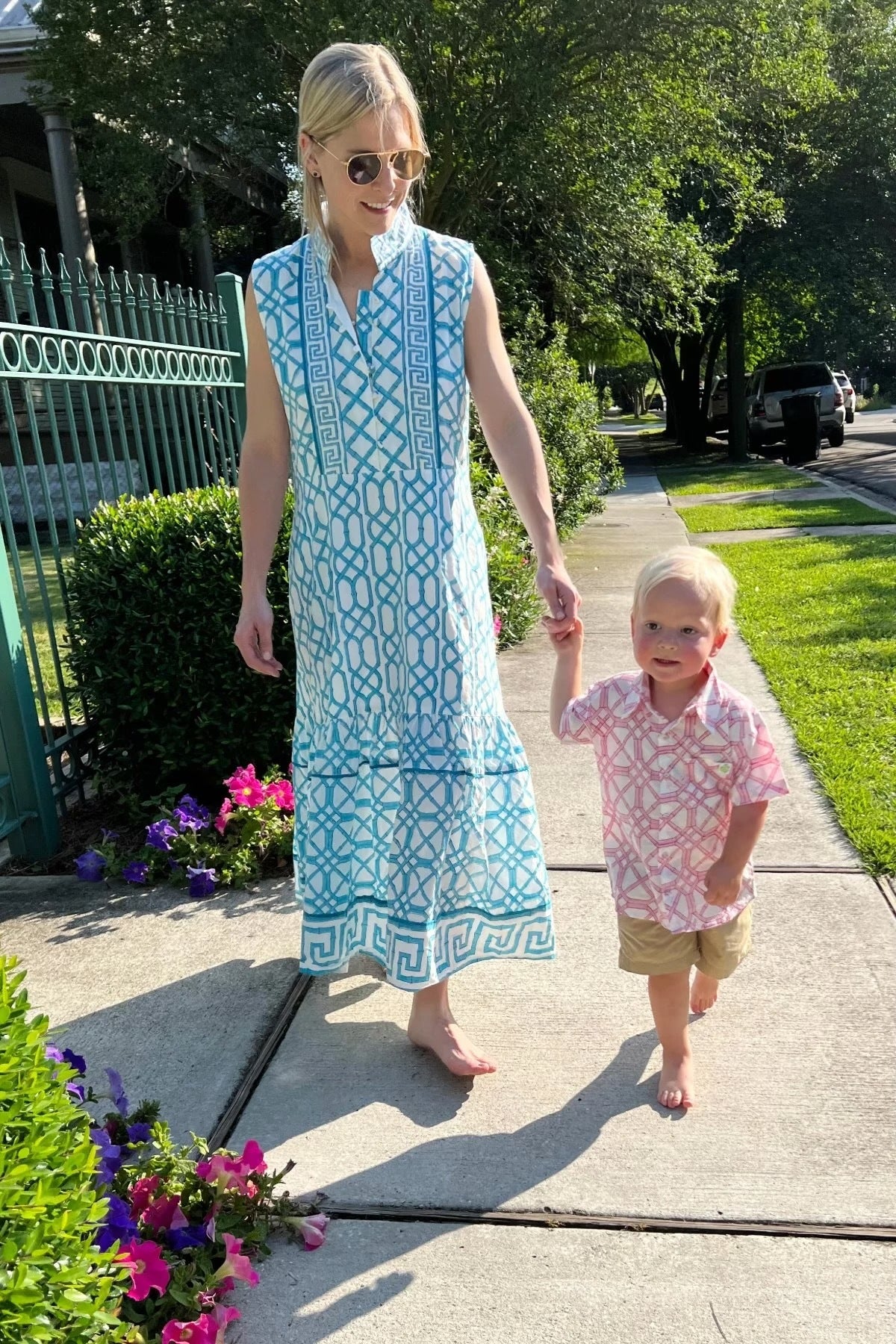 Little Boy's Cabana Shirt | Hibiscus Bamboo © 2023