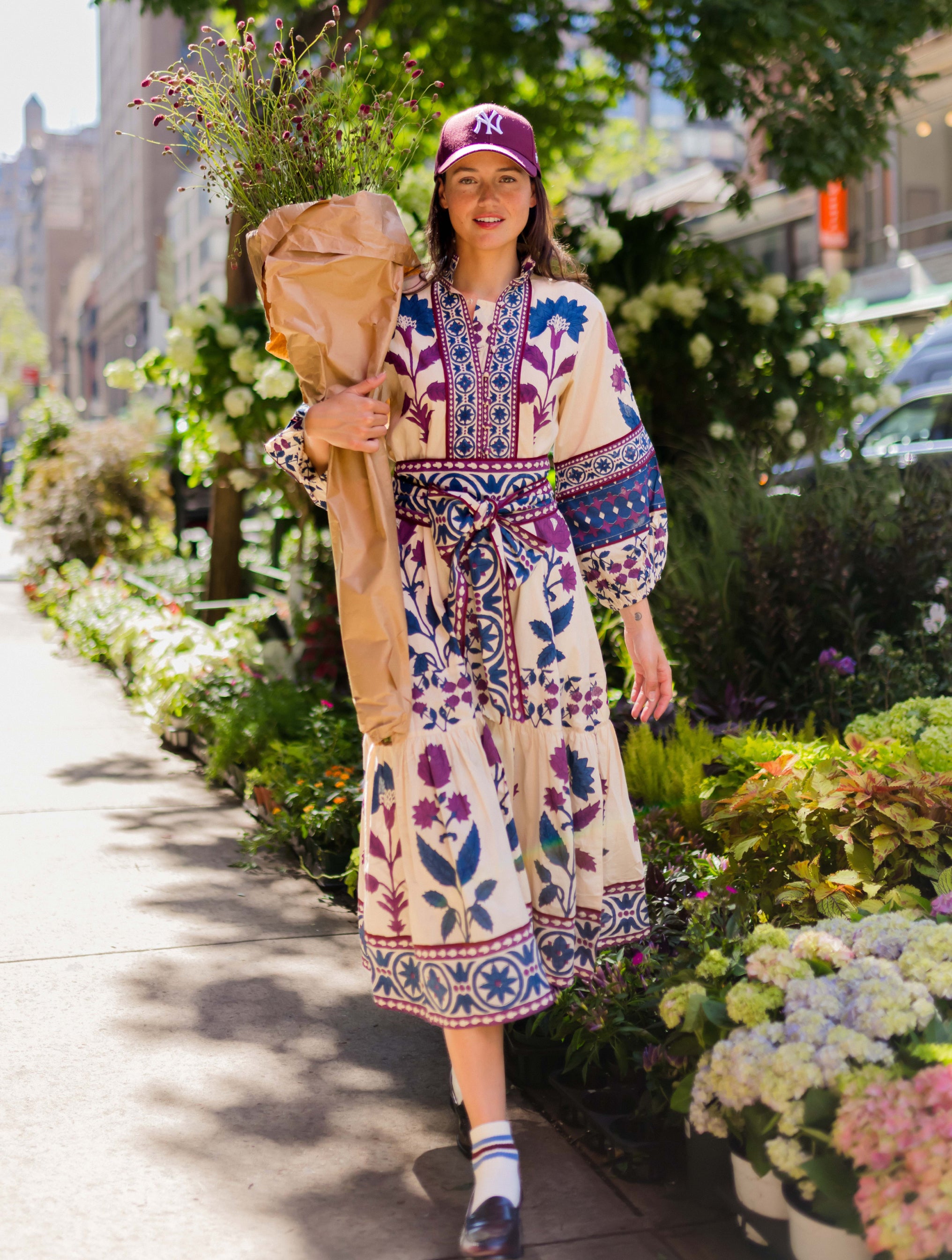 sur dress SUE SARTOR: Hand-Made Block Printed Dresses, Kaftans, and More! SID-FD11492P2291 Size:Stitched at 40