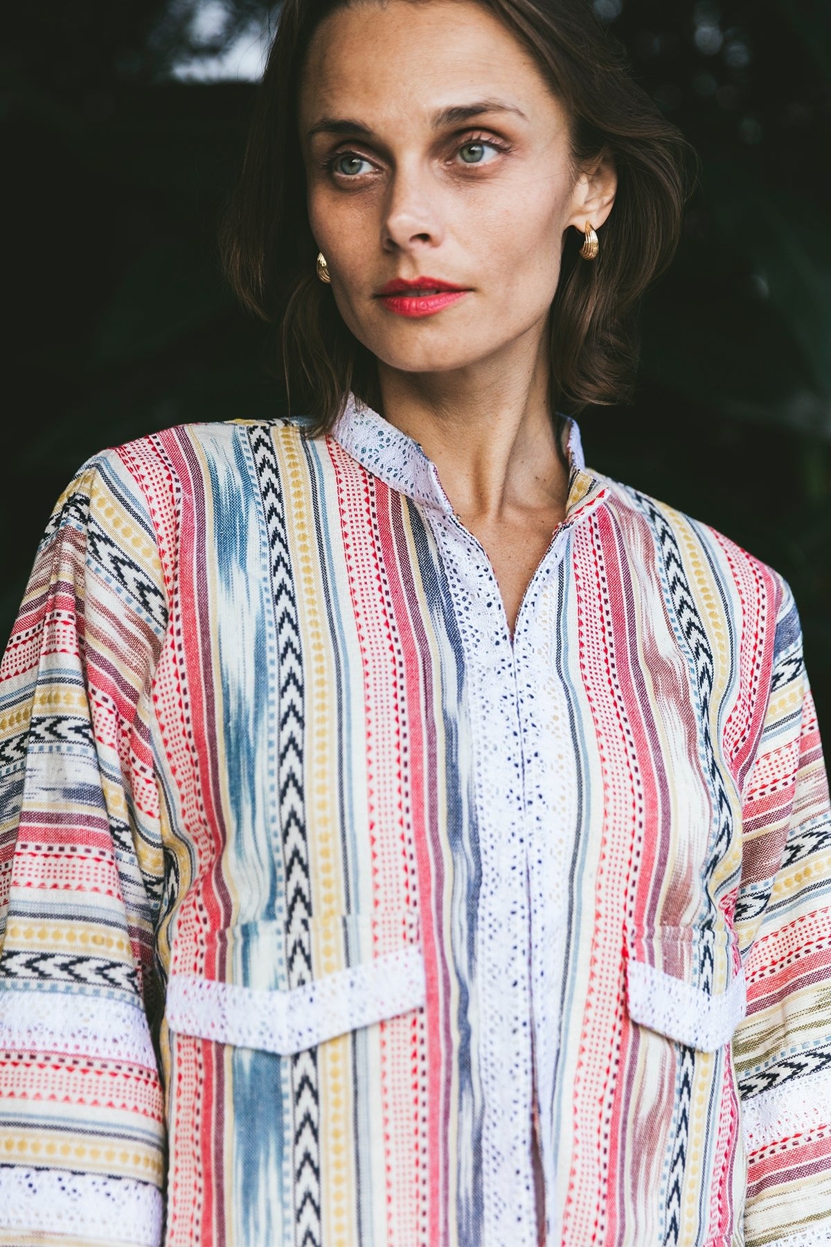 Blouson Jacket | Cap Ferrat Ikat Stripe