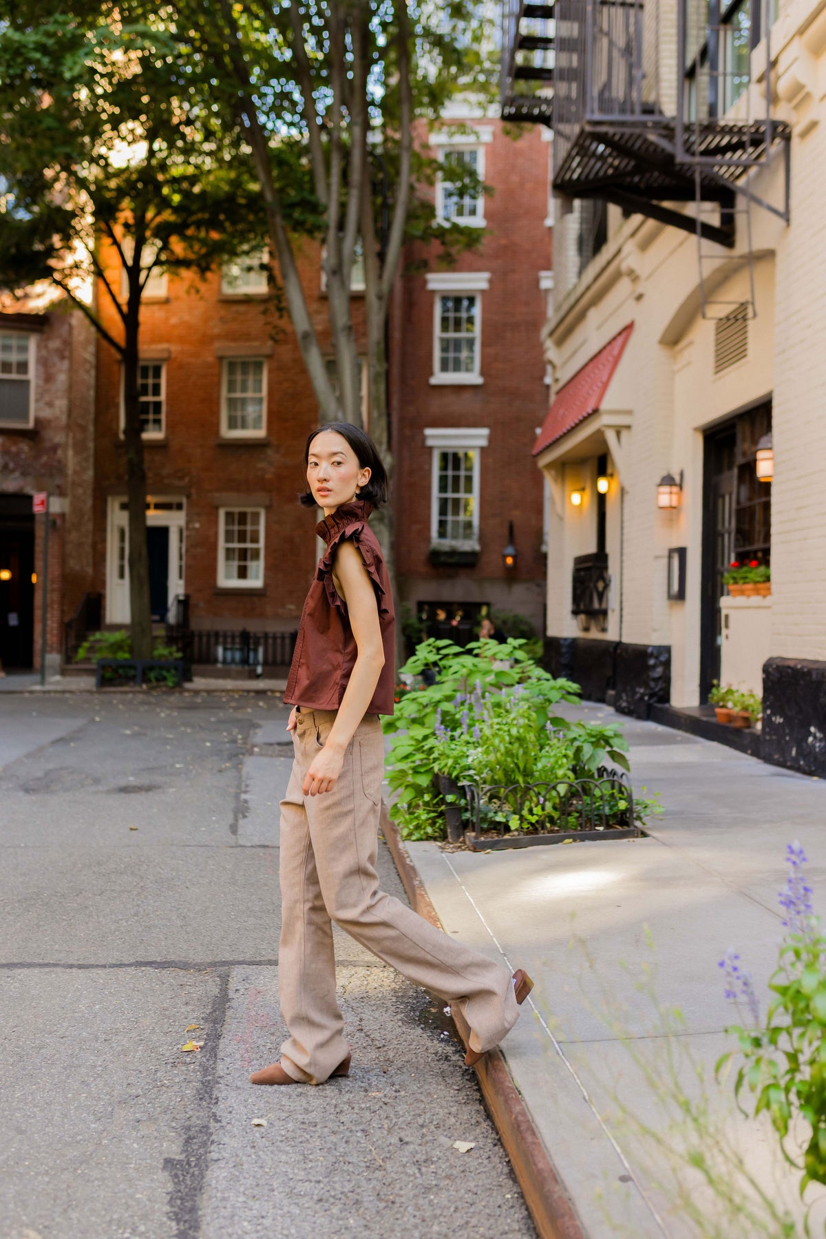 Fairfield Top | Chocolate Brown Cotton