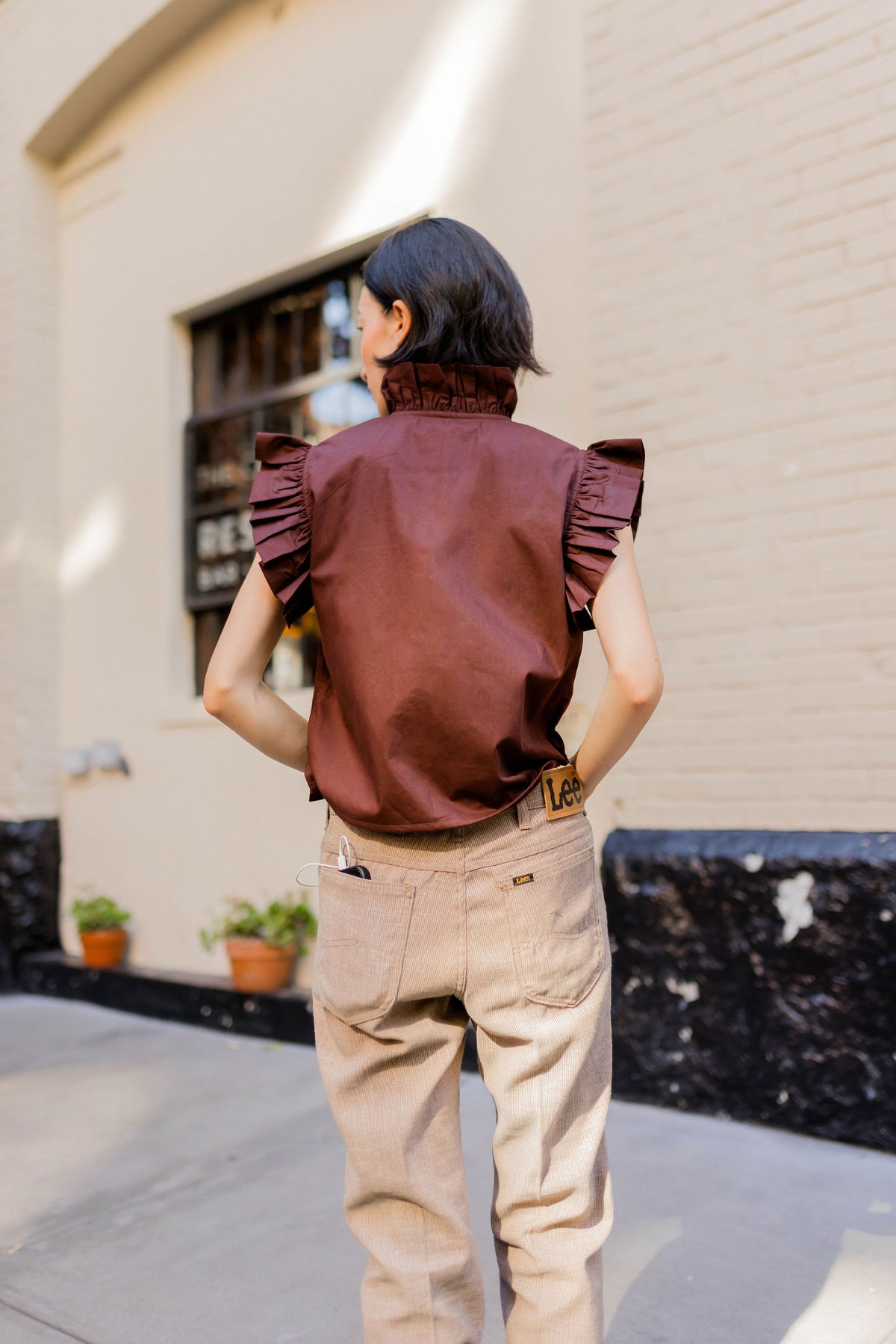 Fairfield Top | Chocolate Brown Cotton