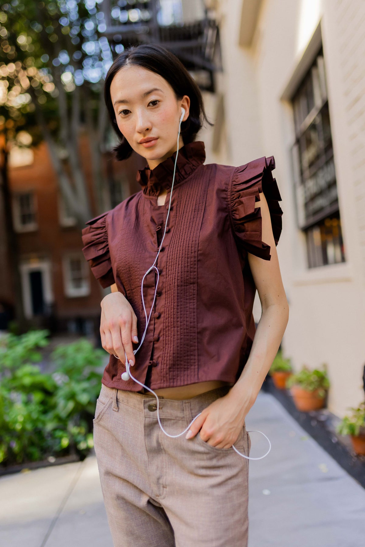 Fairfield Top | Chocolate Brown Cotton
