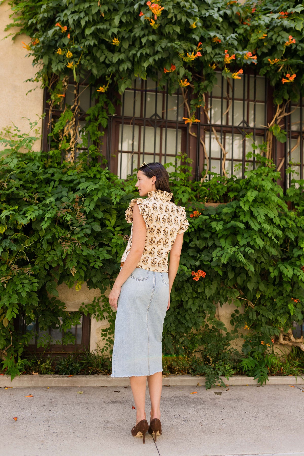 Fairfield Top | Chocolate/Honey Paisley