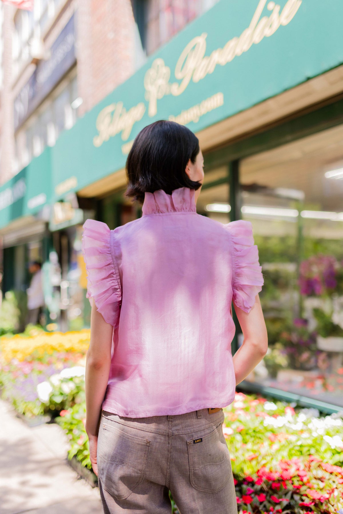 Fairfield Top | Foxglove Silk Organza