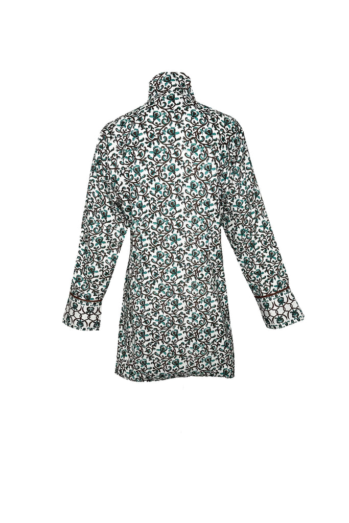 Marrakech Tunic | Verdigris/Espresso Iris