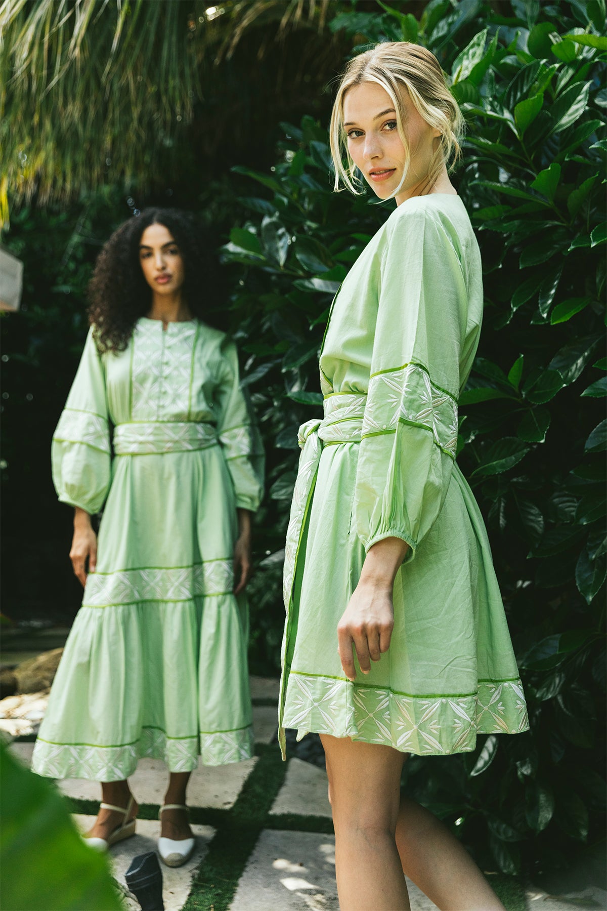 Jewel Neck SUE SARTOR Flounce Mini | Provence Embroidery