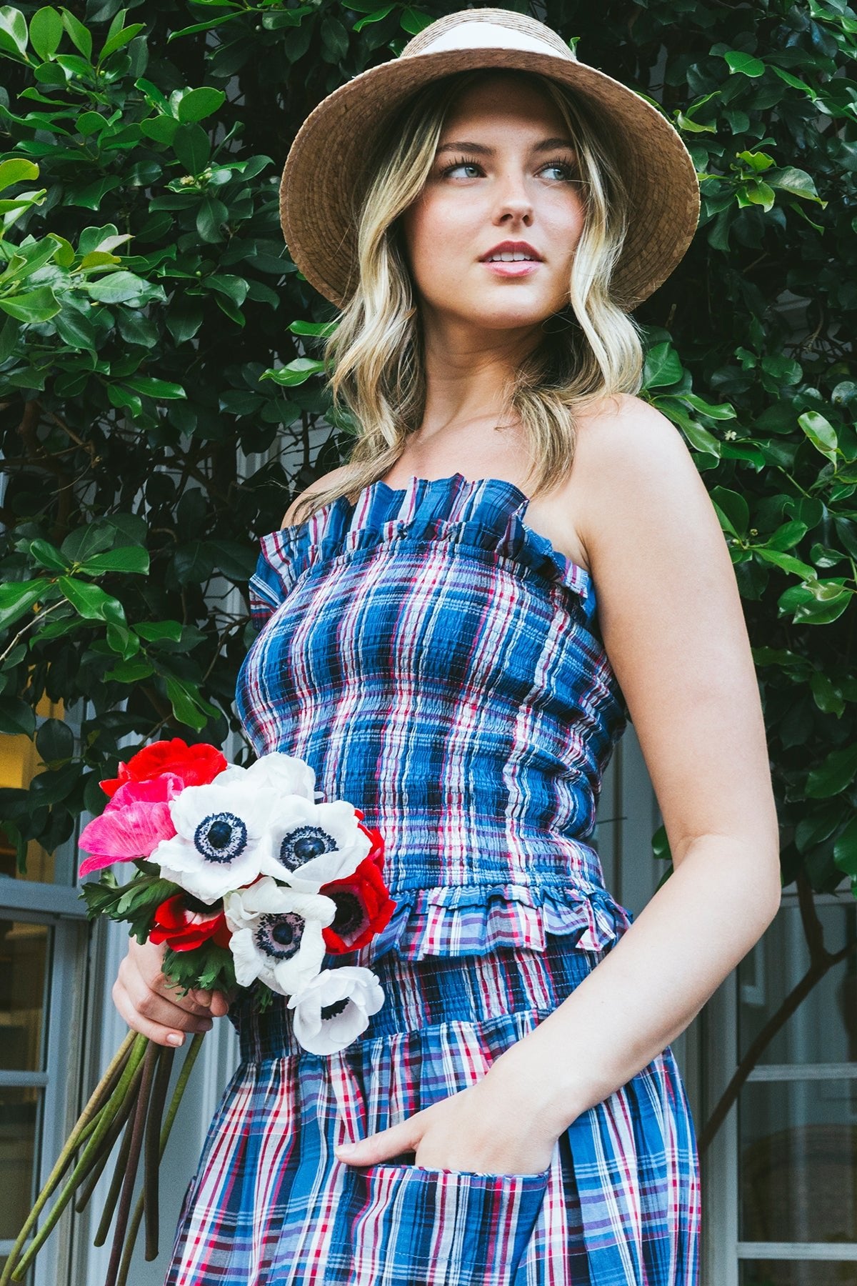 Strapless Bandeau Top | Liberty Plaid