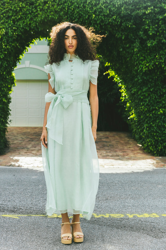 sir organza dress Sir. Sage Flounce Gown In Black - 40% Off