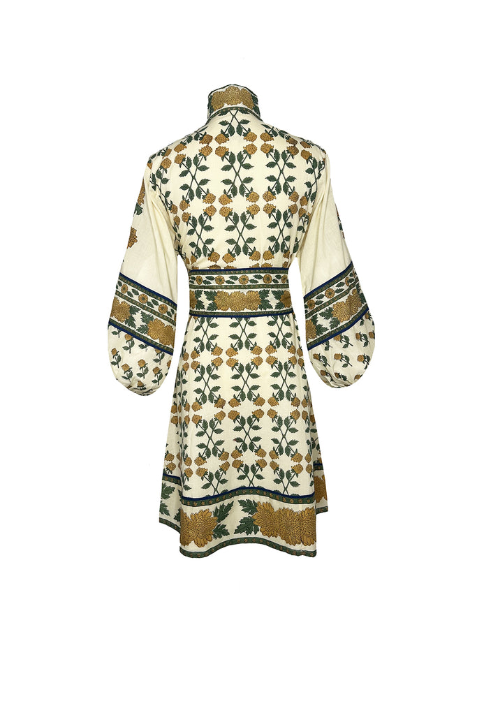 SUE SARTOR Flounce Shorty | Honey/Olive Mum