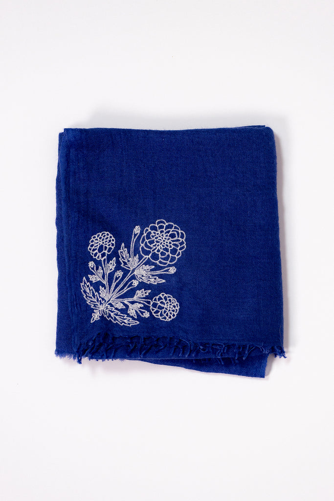 Cashmere Shawl | Marigold Embroidery