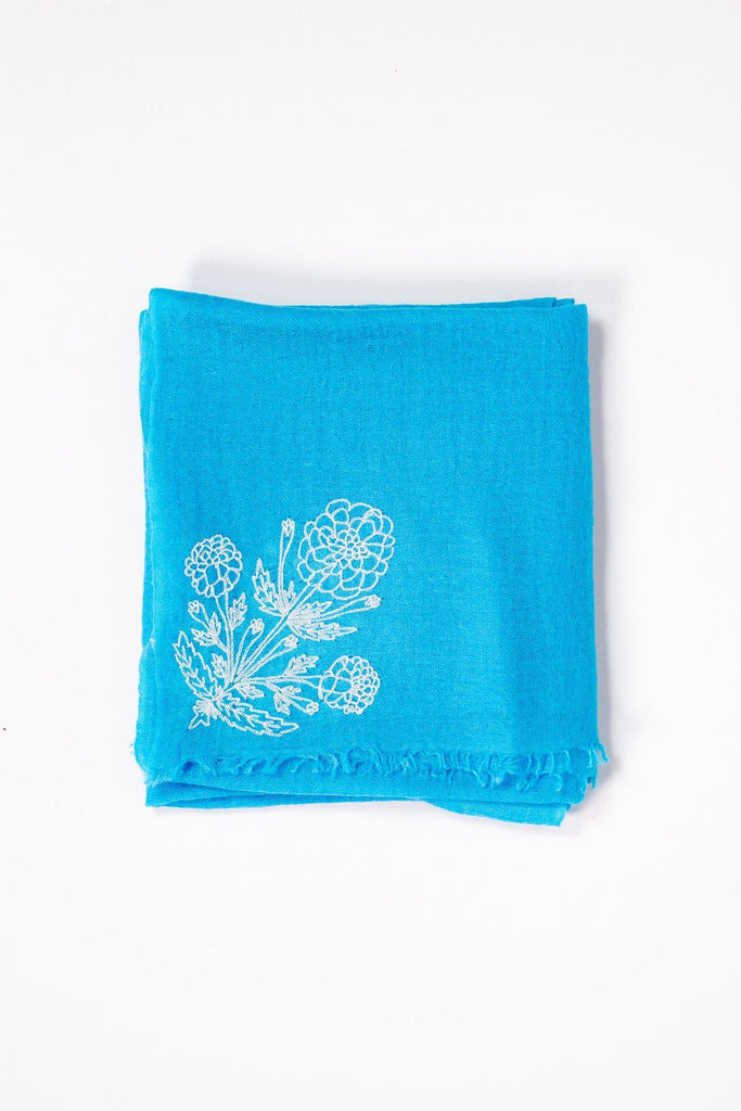 Cashmere Shawl | Marigold Embroidery