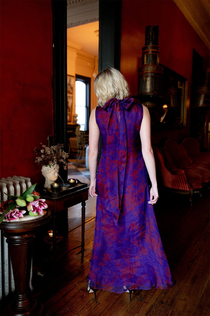 Tibi Dress | Purple/Red Floral Organza