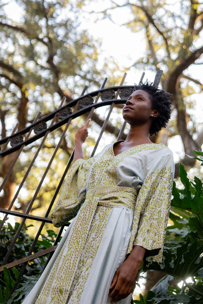 SS Kaftan | Robins Egg Blue/Chartreuse