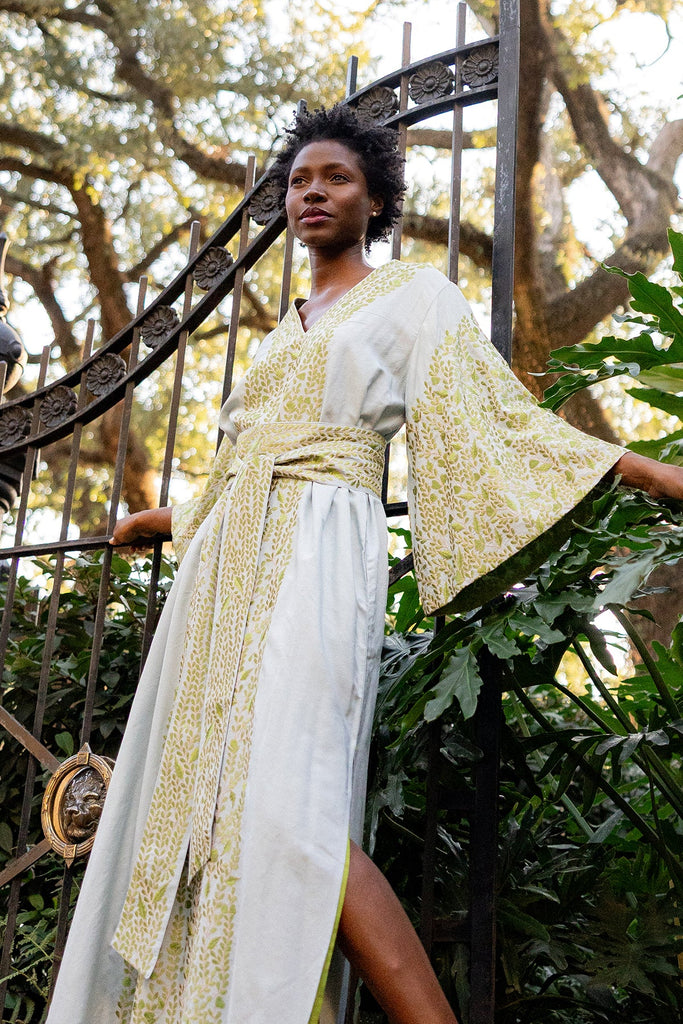 SS Kaftan | Robins Egg Blue/Chartreuse