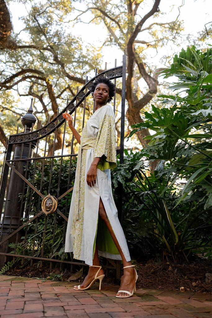 SS Kaftan | Robins Egg Blue/Chartreuse