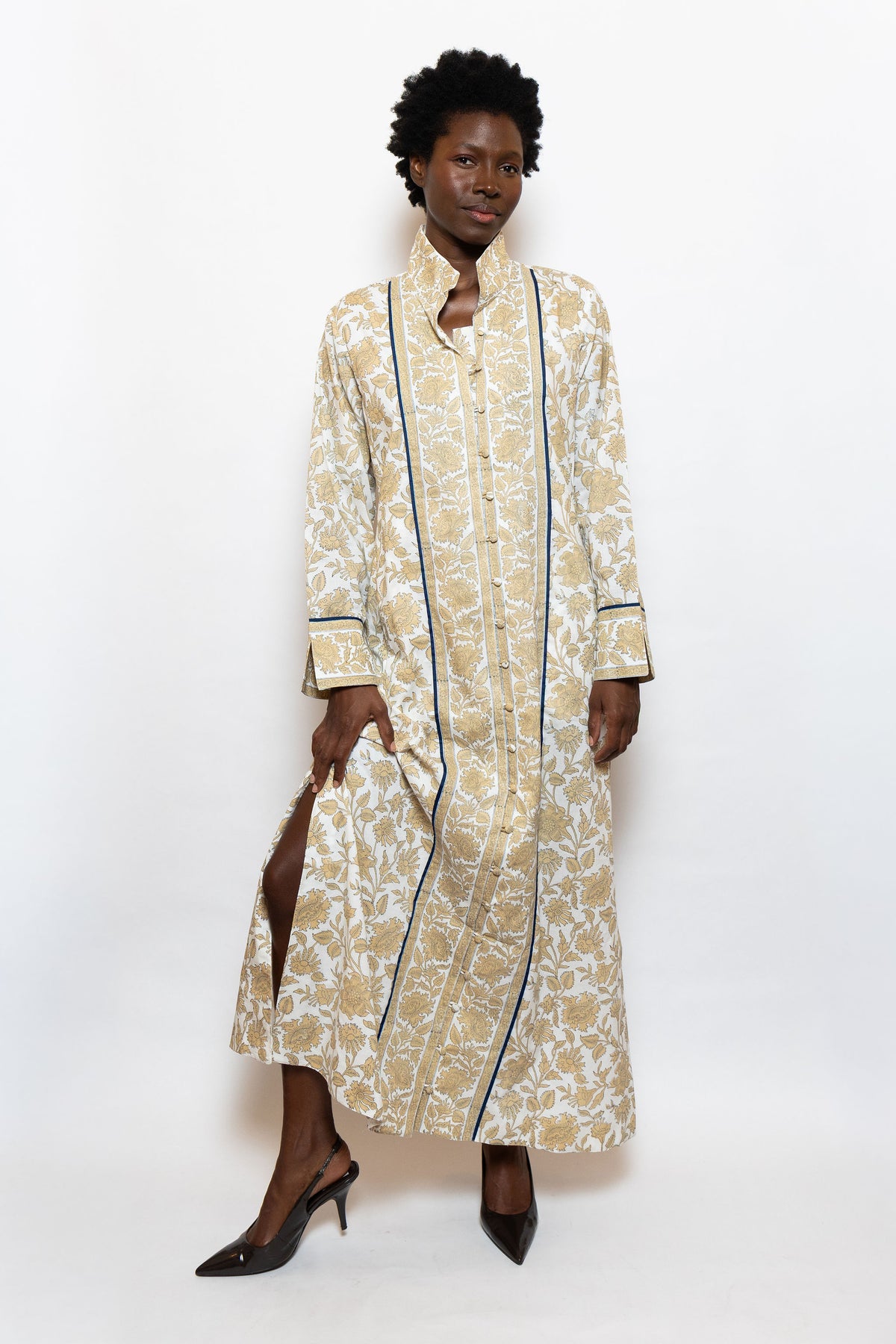Marrakech Kaftan | Chino/Navy Vintage Lily
