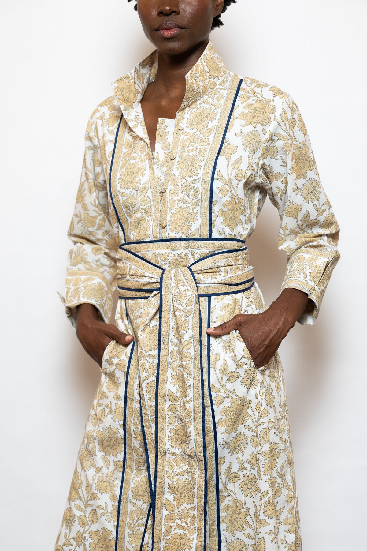 Marrakech Kaftan | Chino/Navy Vintage Lily