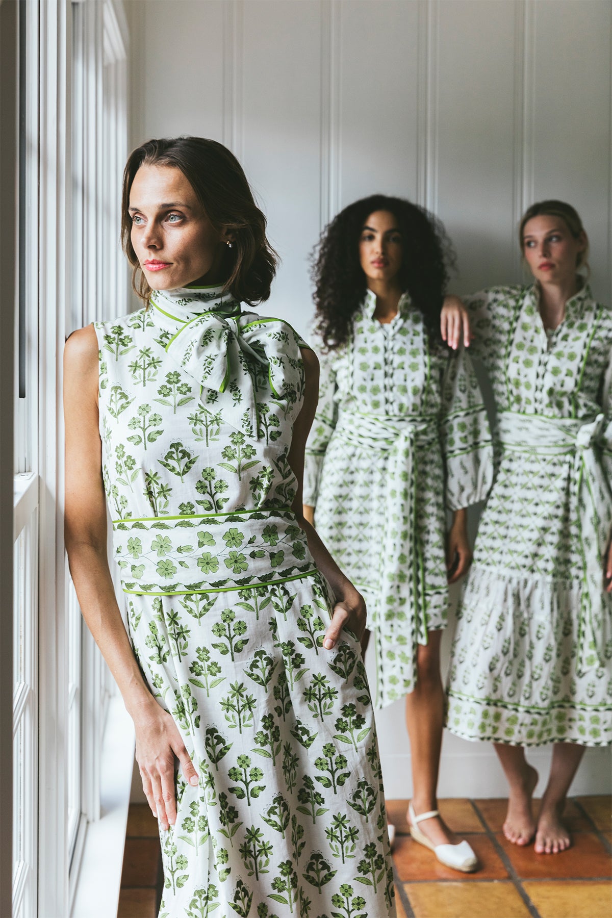Tibi Dress | Chartreuse/Sage Provence