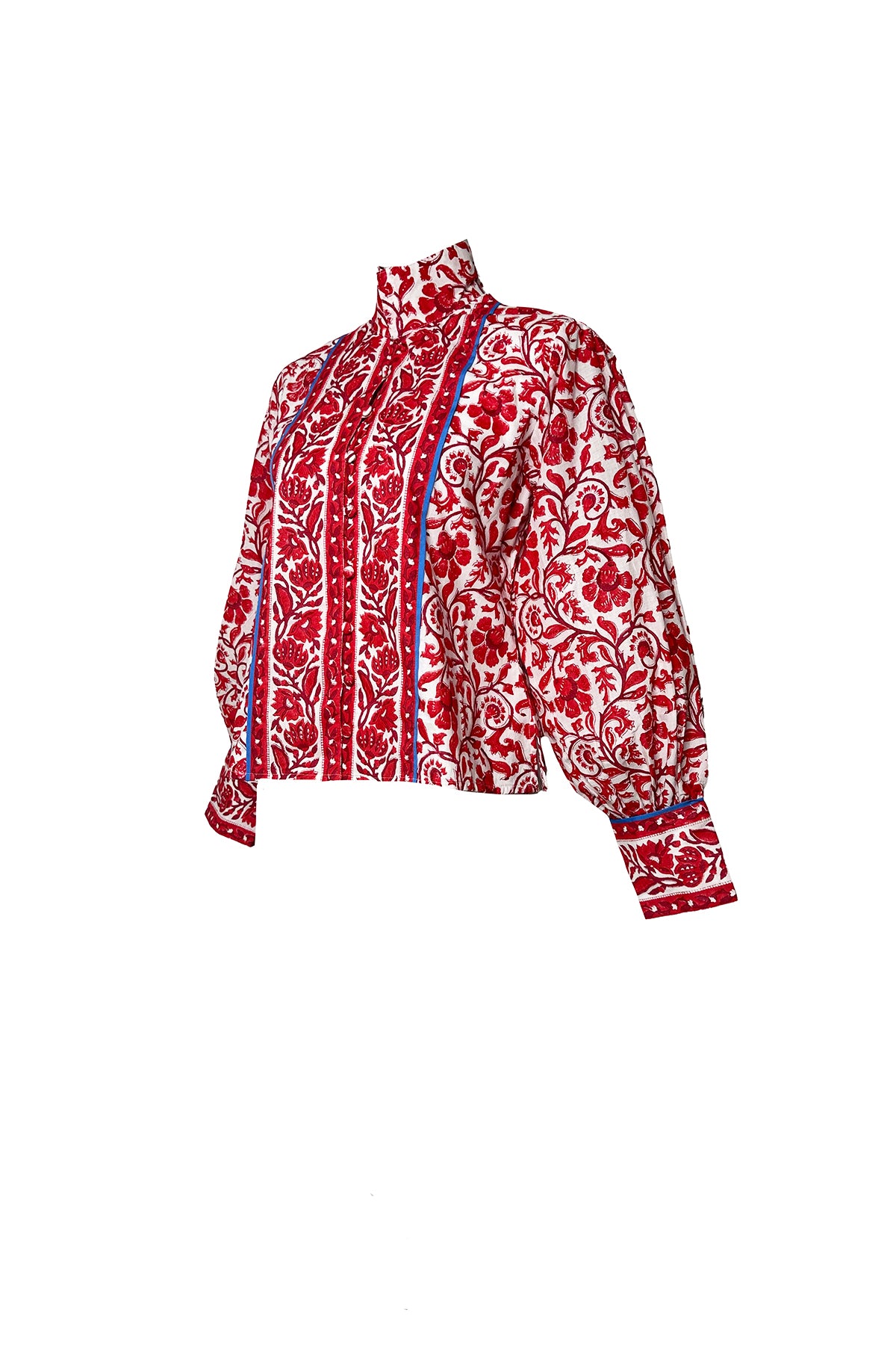 Boxy Balloon Sleeve Top | Cherry Victorian Frieze