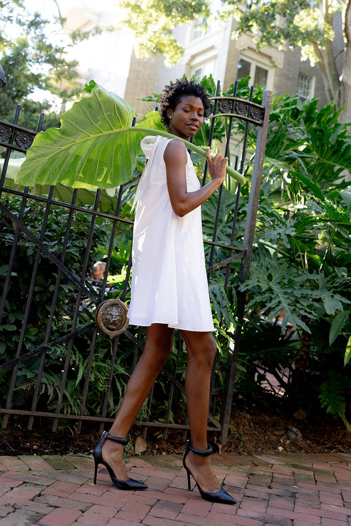 Tibi Mini Dress | White Silk Taffeta