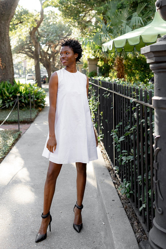 Tibi Mini Dress | White Silk Taffeta