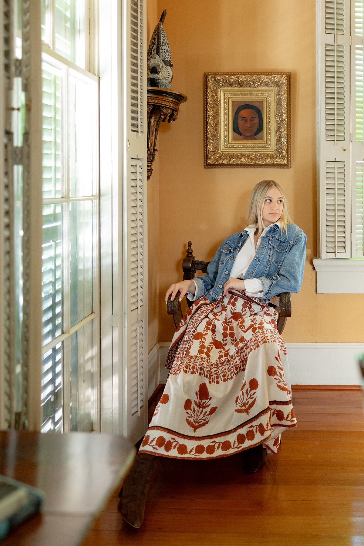 SUE SARTOR Flounce Skirt | Terracotta SUE SARTOR Marigold
