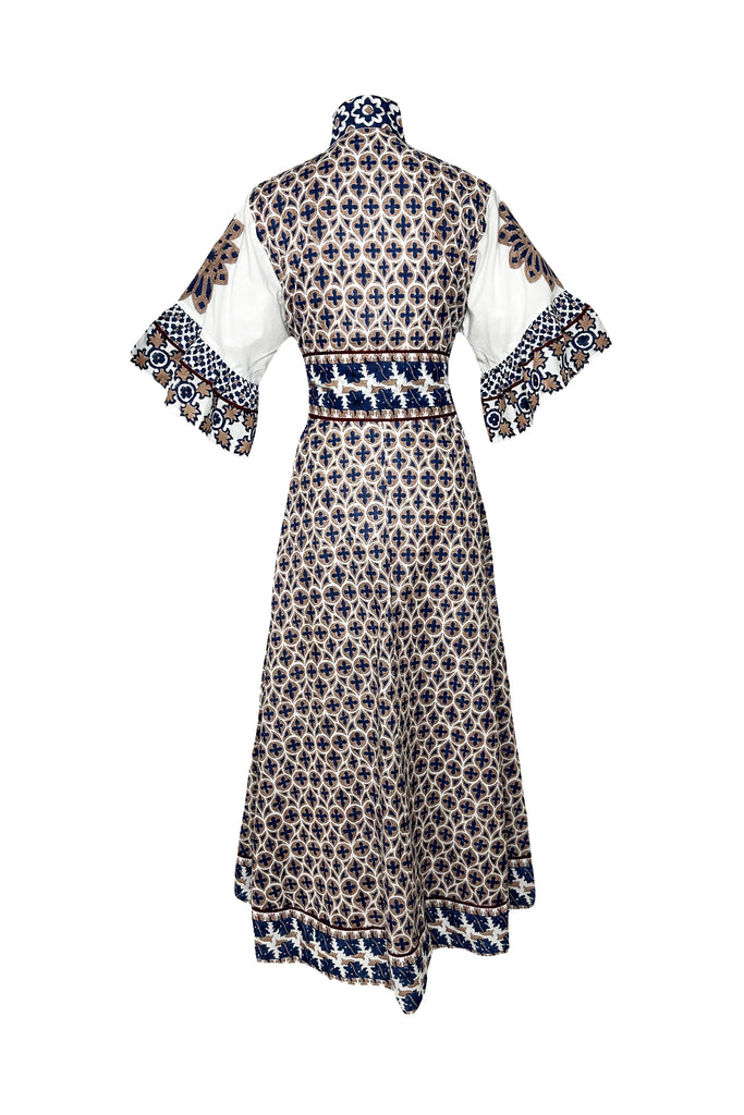 Palladio Kaftan | Mocha/Navy Piazza