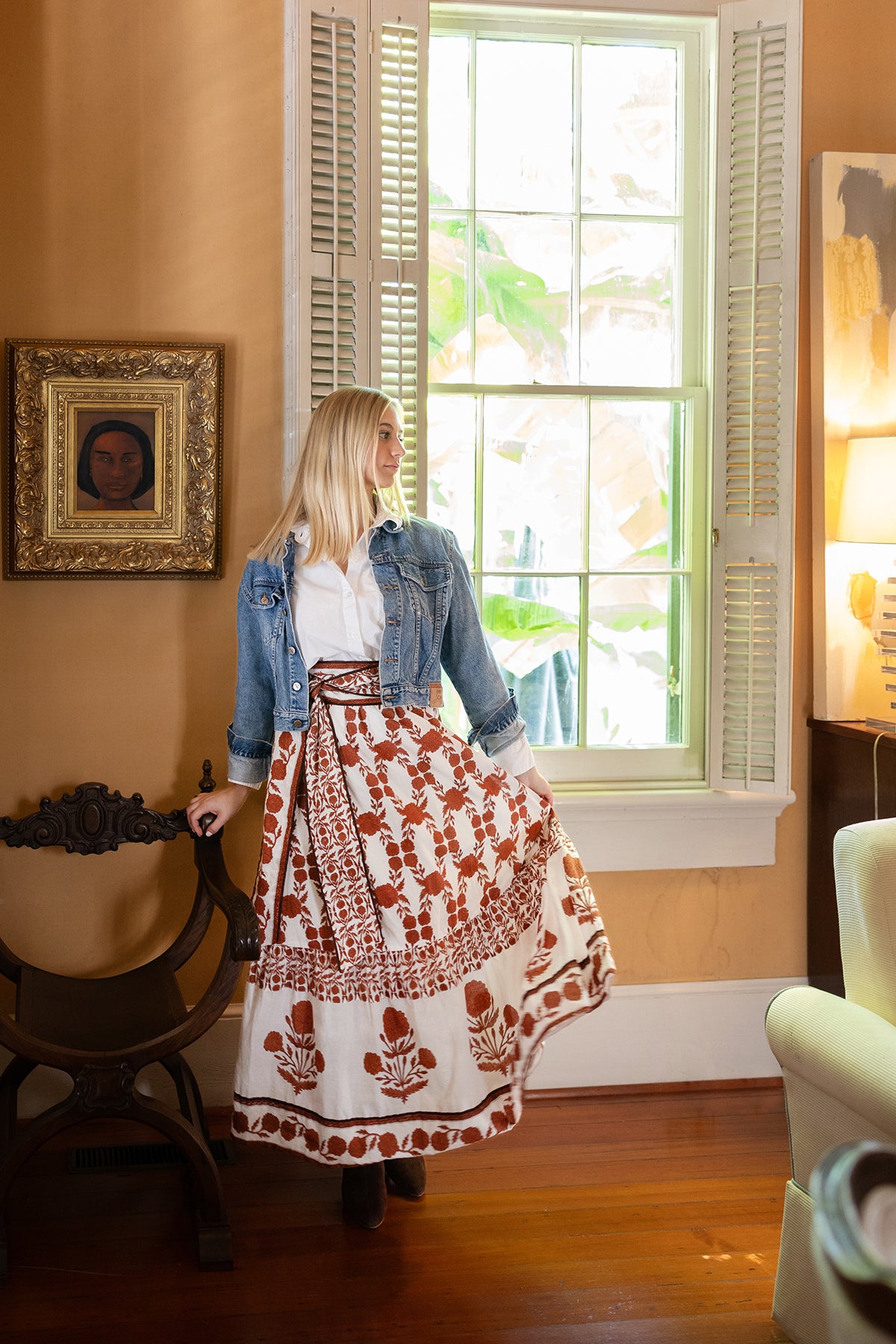 SUE SARTOR Flounce Skirt | Terracotta SUE SARTOR Marigold