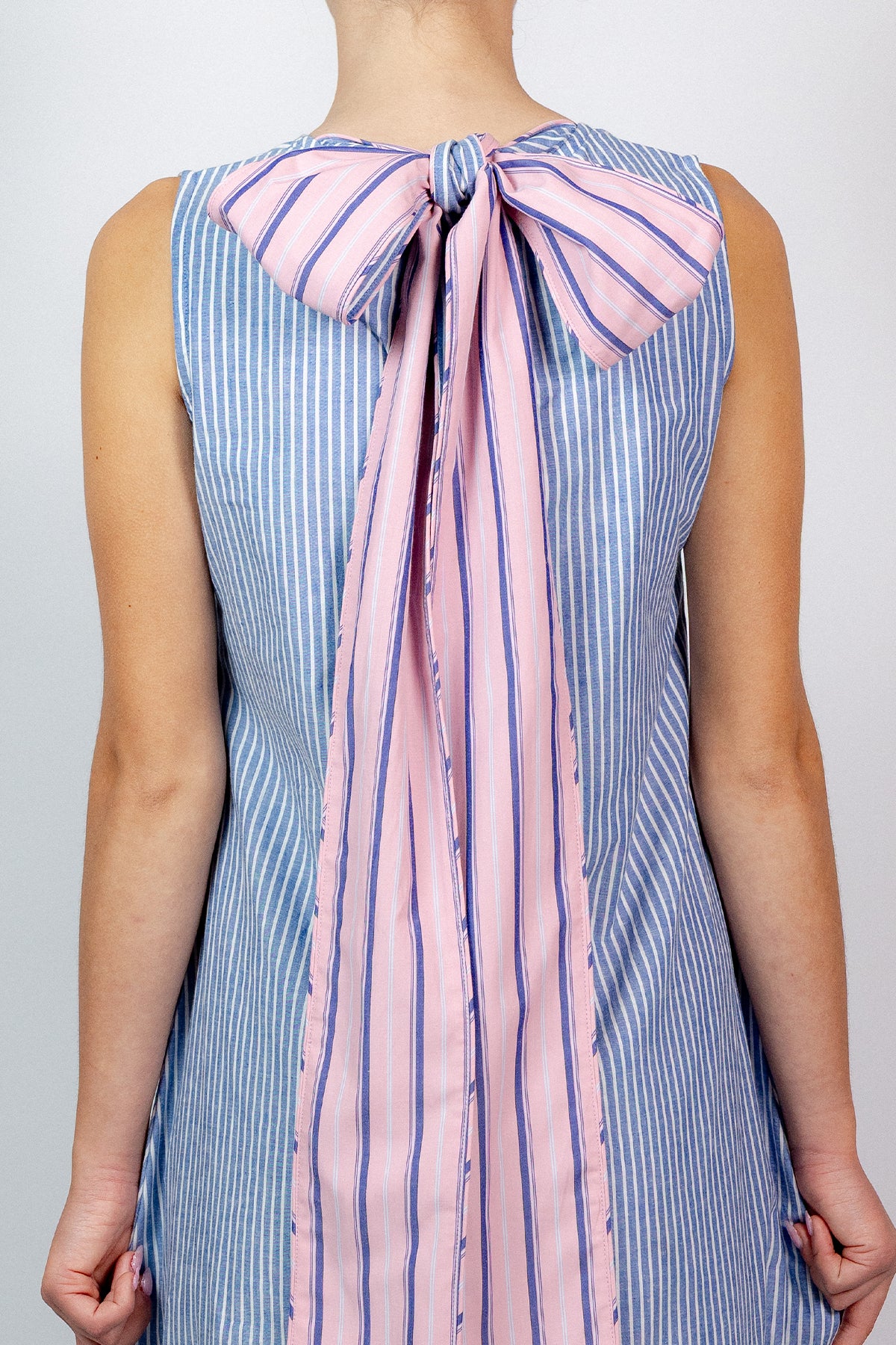 Tibi Dress | Blue/Pink Pinstripe